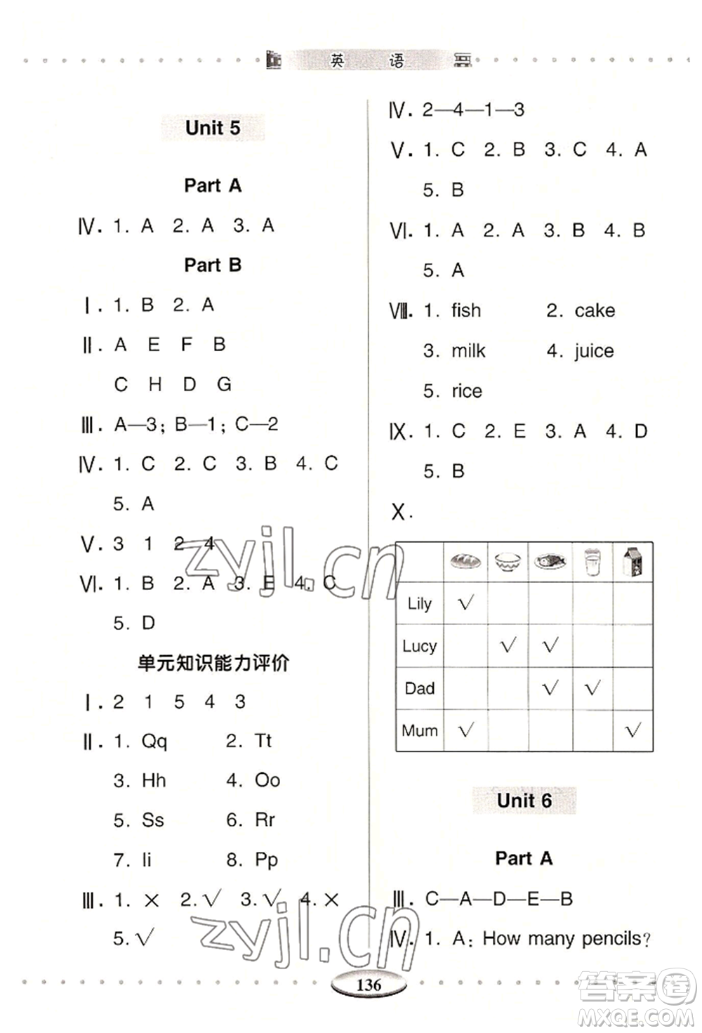 青島出版社2022智慧學(xué)習(xí)三年級(jí)上冊(cè)英語(yǔ)通用版參考答案