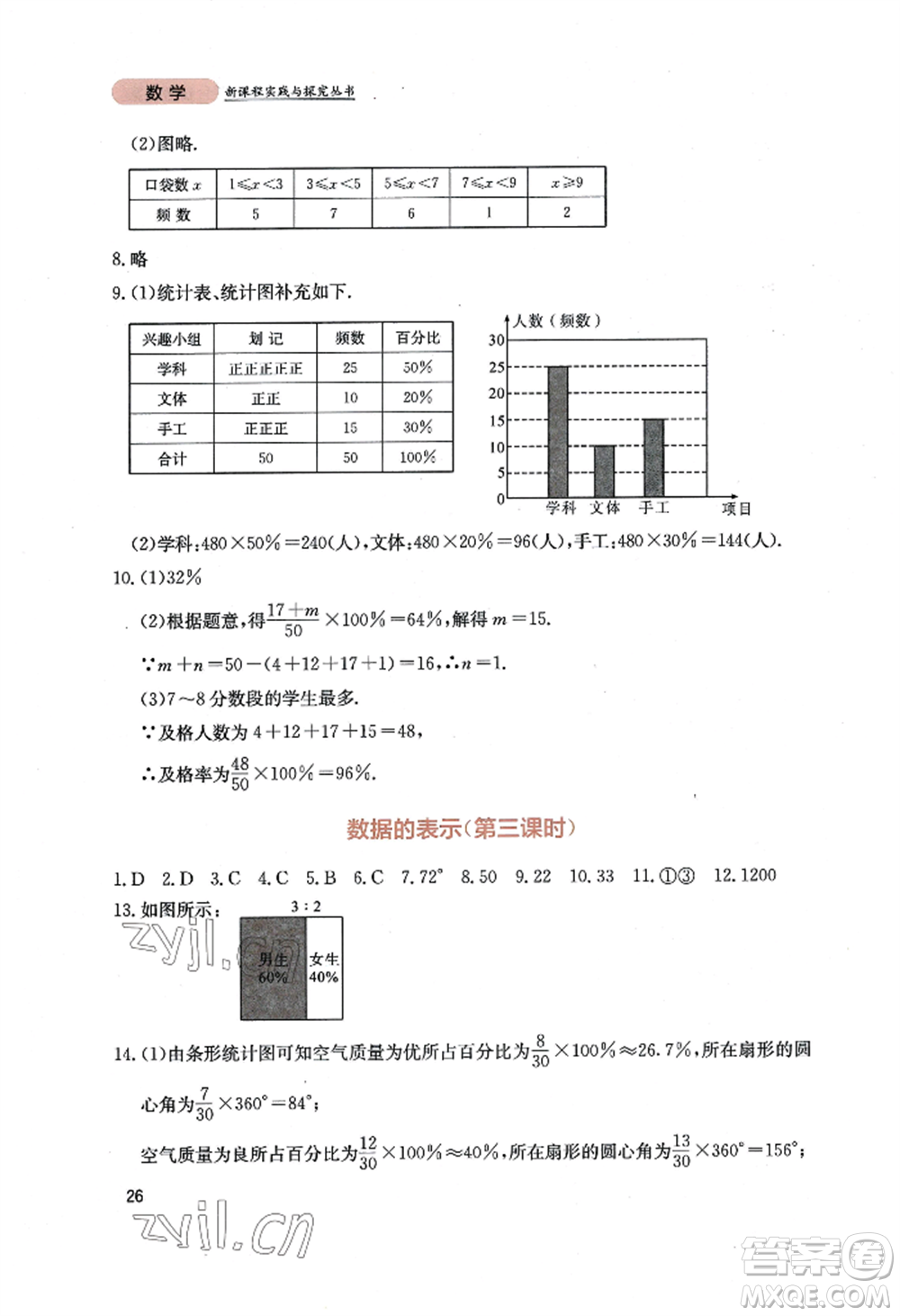 四川教育出版社2022新課程實(shí)踐與探究叢書七年級上冊數(shù)學(xué)北師大版參考答案