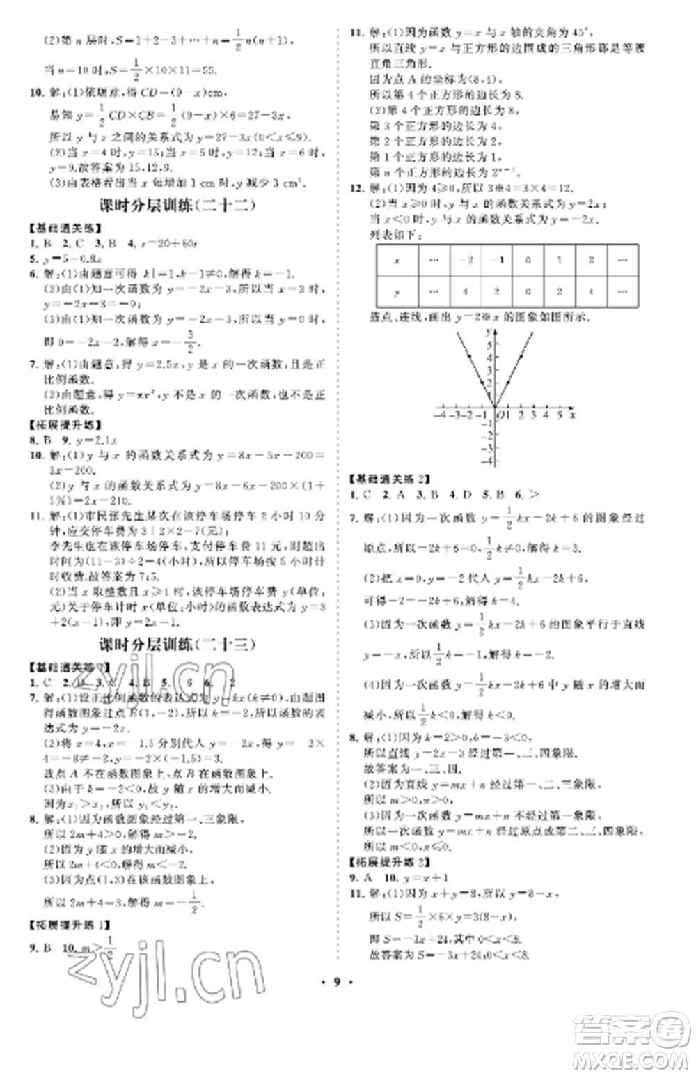 山東教育出版社2022初中同步練習(xí)冊(cè)分層卷七年級(jí)數(shù)學(xué)上冊(cè)魯教版五四制參考答案