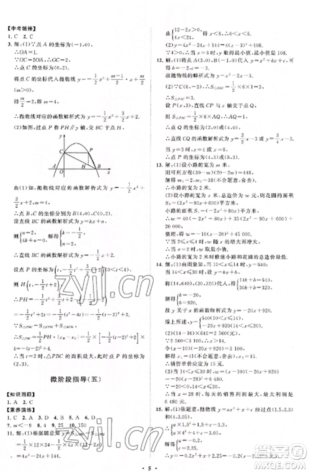 山東教育出版社2022初中同步練習冊分層卷九年級數(shù)學上冊人教版參考答案