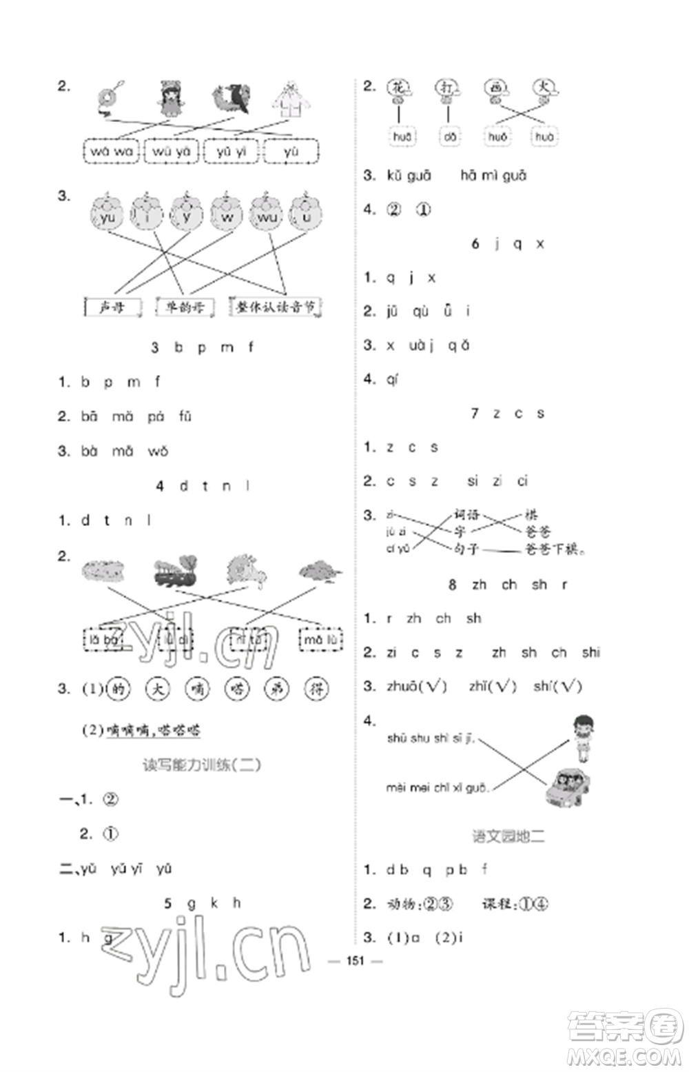 山東科學(xué)技術(shù)出版社2022新思維伴你學(xué)達(dá)標(biāo)測(cè)試卷一年級(jí)語(yǔ)文上冊(cè)人教版參考答案