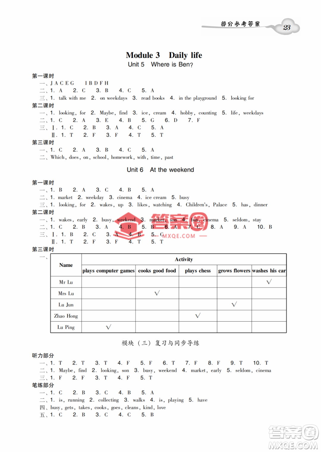 新世紀(jì)出版社2022雙基同步導(dǎo)學(xué)導(dǎo)練五年級(jí)英語(yǔ)上冊(cè)教科版廣州專版答案