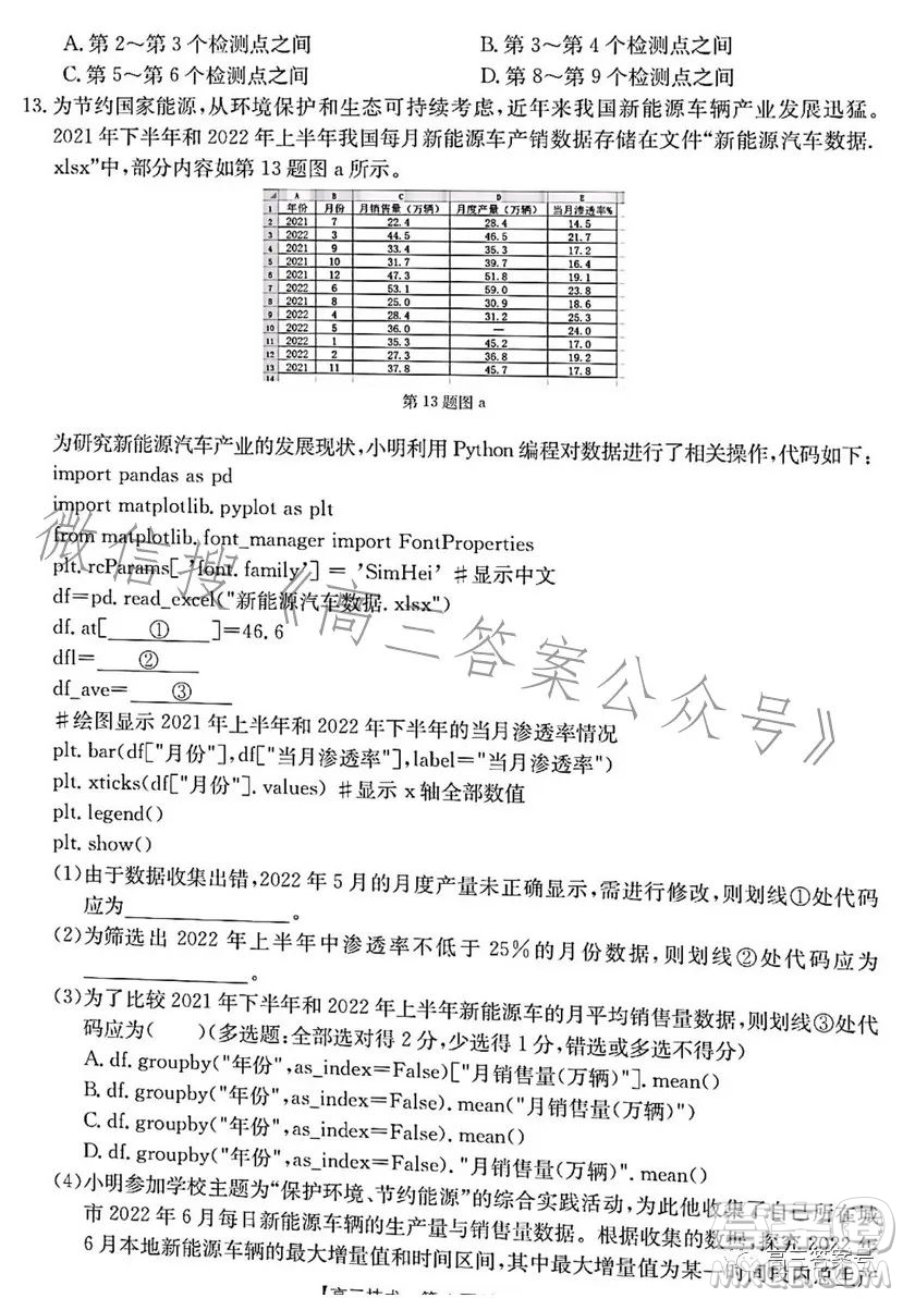 浙里卷天下2022-2023學(xué)年高三百校聯(lián)考12月測(cè)試技術(shù)試卷答案