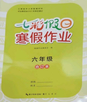 崇文書局2023七彩假日快樂假期寒假作業(yè)六年級(jí)合訂本人教版參考答案