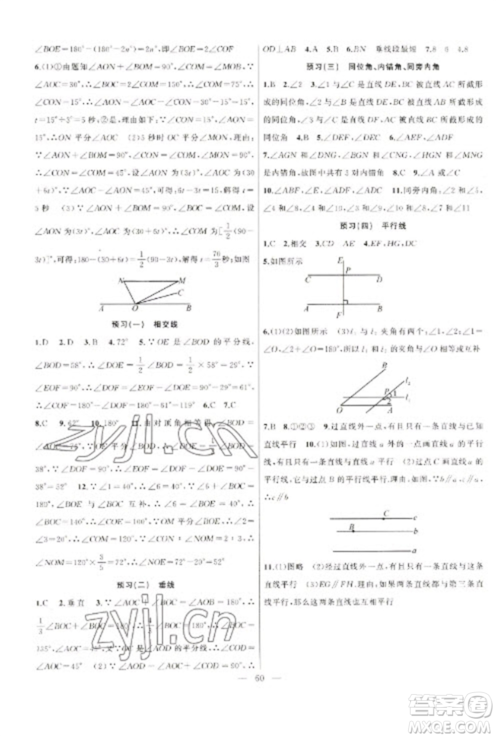 新疆青少年出版社2023寒假作業(yè)七年級(jí)數(shù)學(xué)通用版參考答案