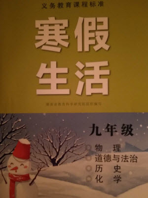 湖南少年兒童出版社2023寒假生活九年級副科合訂本通用版參考答案