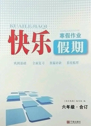 寧波出版社2023快樂假期寒假作業(yè)六年級合訂本通用版參考答案