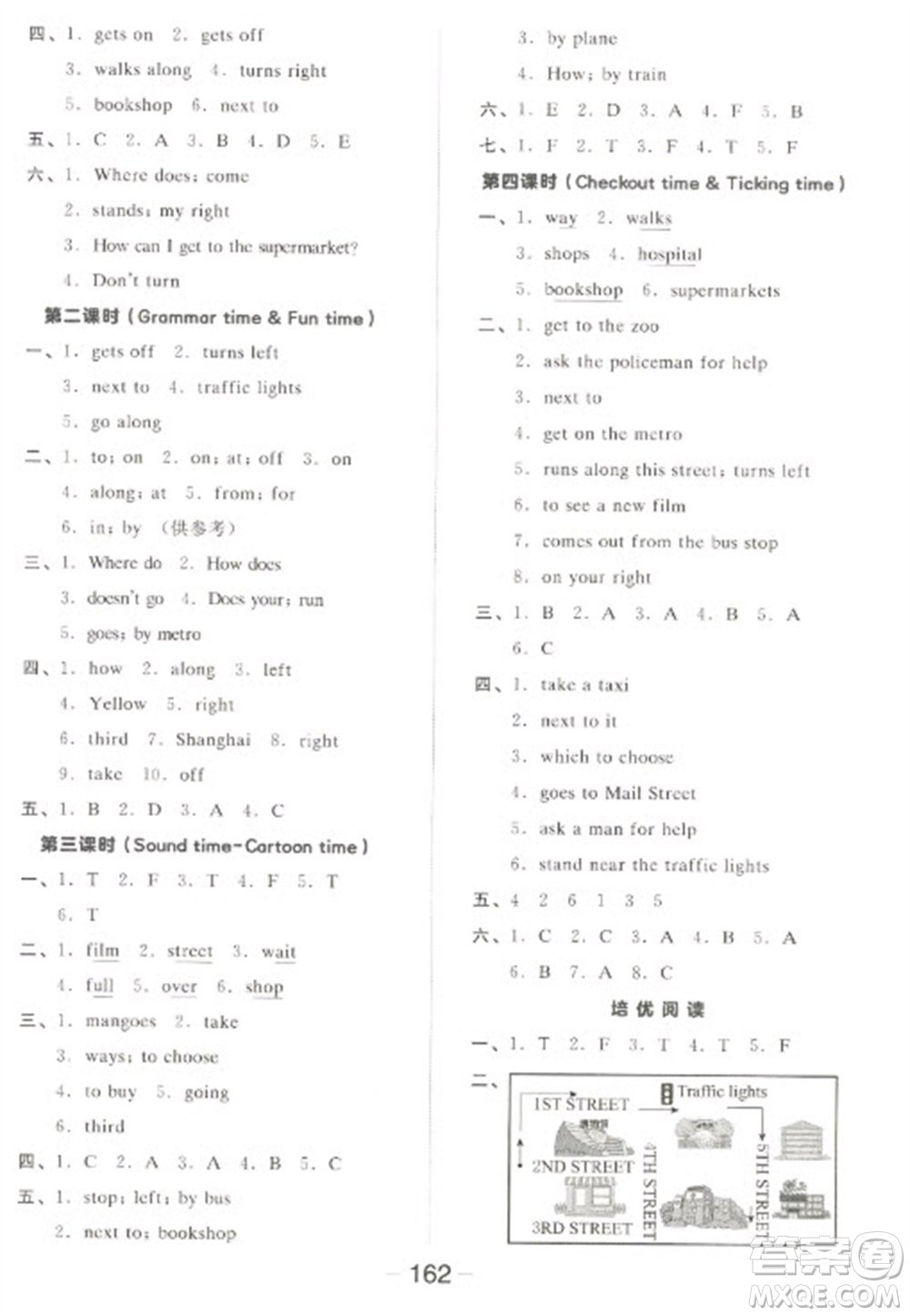 開明出版社2023全品學(xué)練考五年級(jí)下冊(cè)英語譯林版參考答案