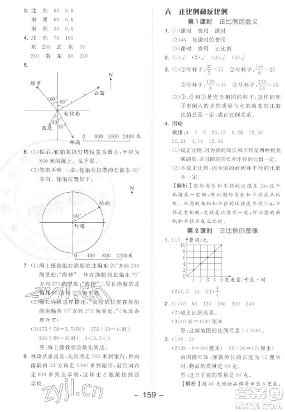 開明出版社2023全品學(xué)練考六年級下冊數(shù)學(xué)蘇教版參考答案