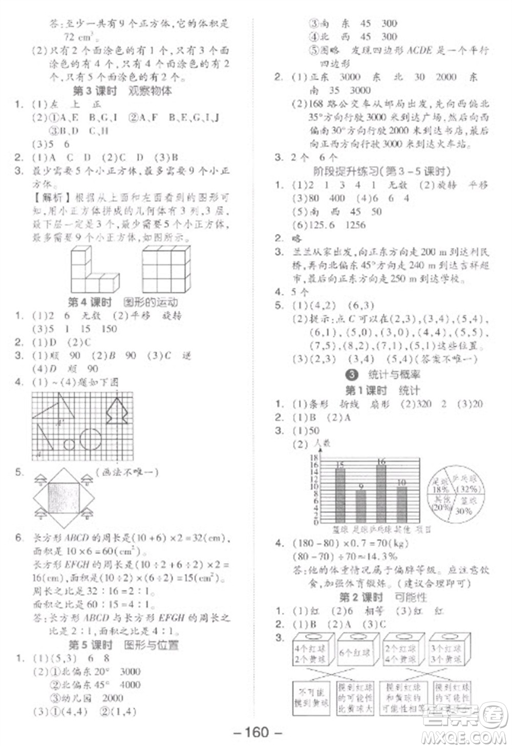 開明出版社2023全品學(xué)練考六年級(jí)下冊(cè)數(shù)學(xué)人教版參考答案