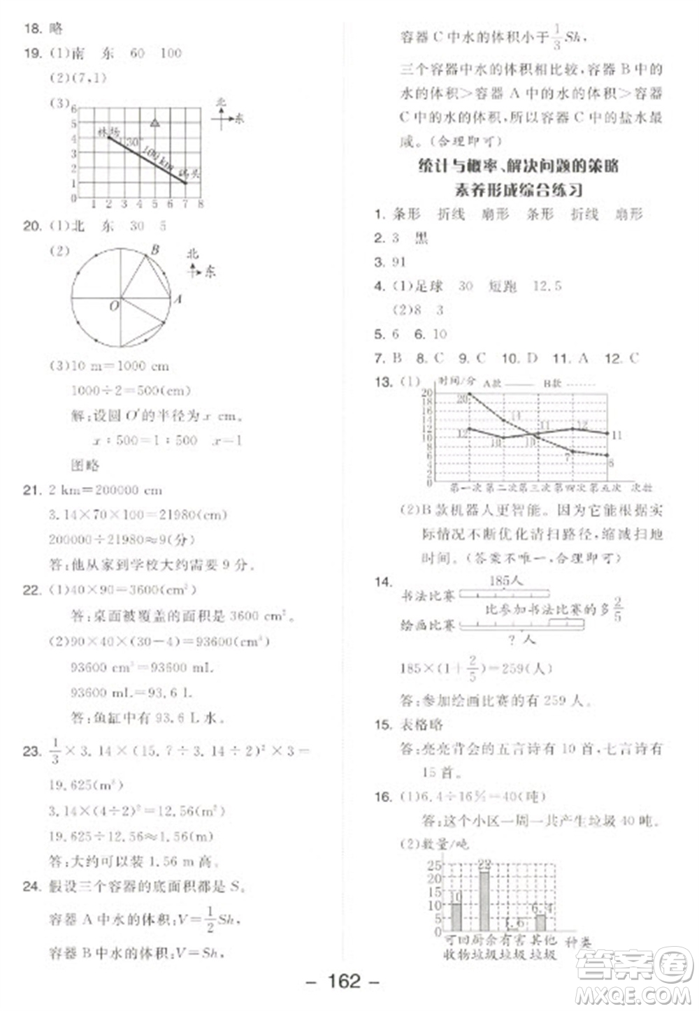 開(kāi)明出版社2023全品學(xué)練考六年級(jí)下冊(cè)數(shù)學(xué)北師大版參考答案