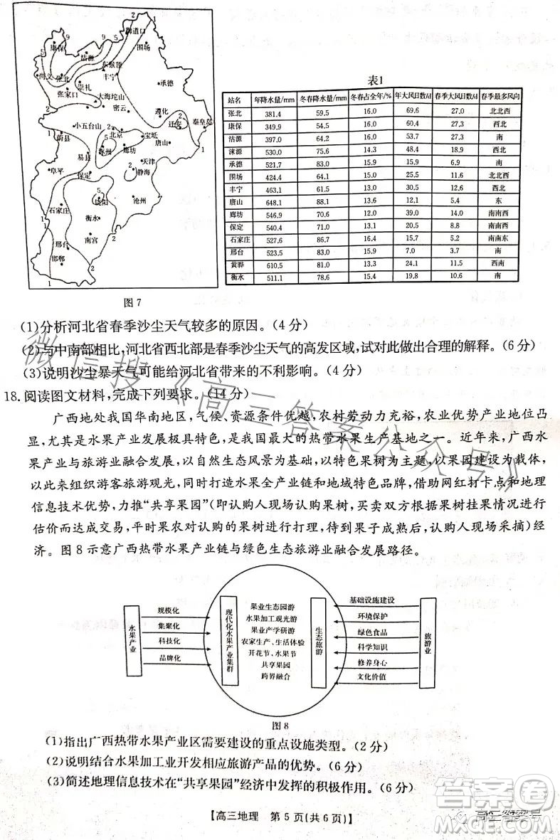 2023湖南金太陽聯(lián)考23273C高三地理試卷答案