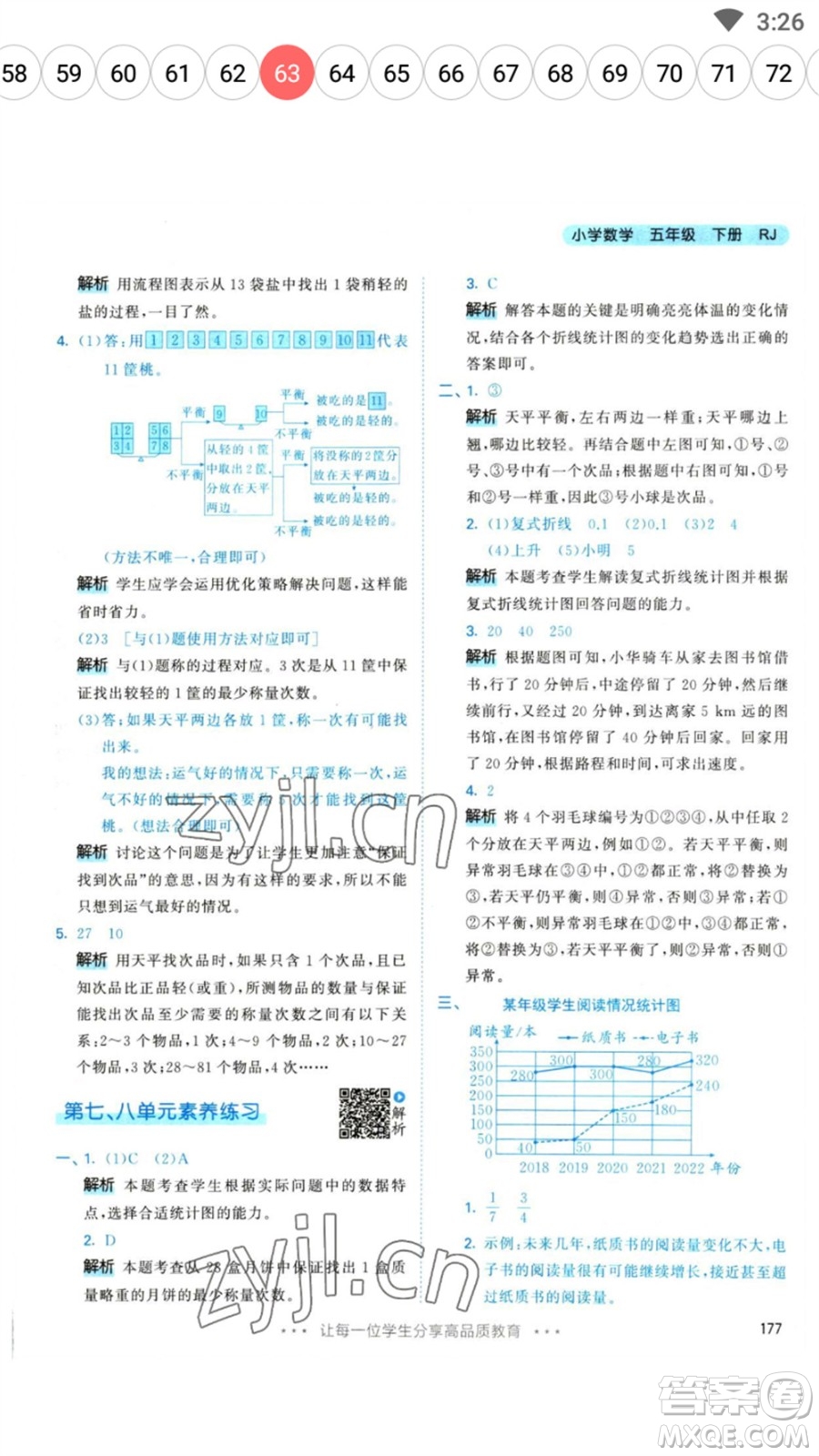 教育科學(xué)出版社2023春季53天天練五年級數(shù)學(xué)下冊人教版參考答案