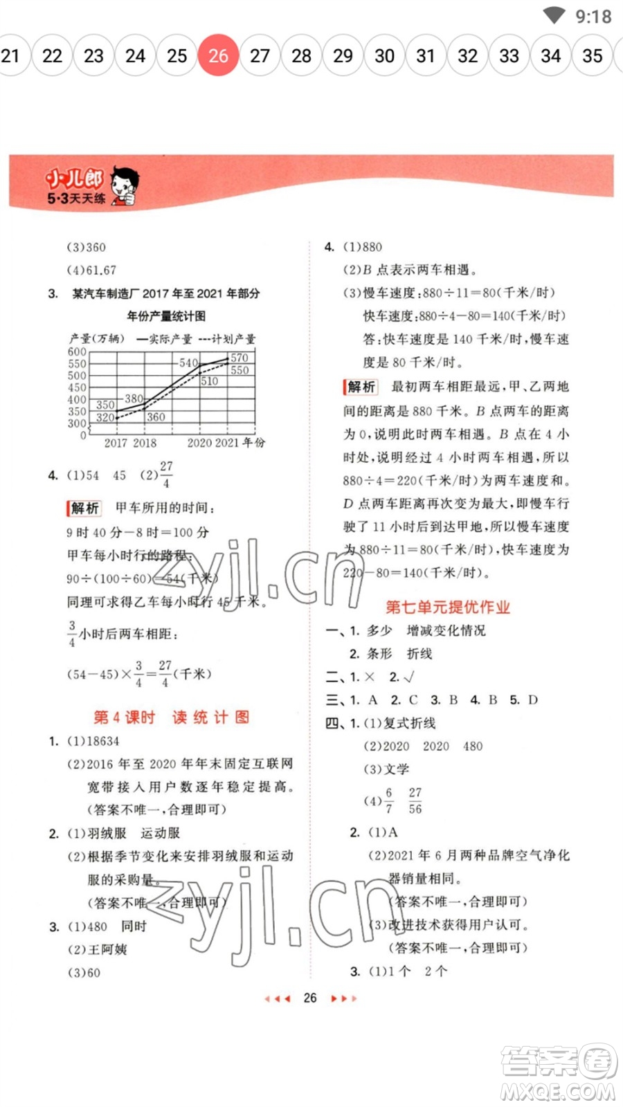 西安出版社2023春季53天天練五年級(jí)數(shù)學(xué)下冊(cè)冀教版參考答案