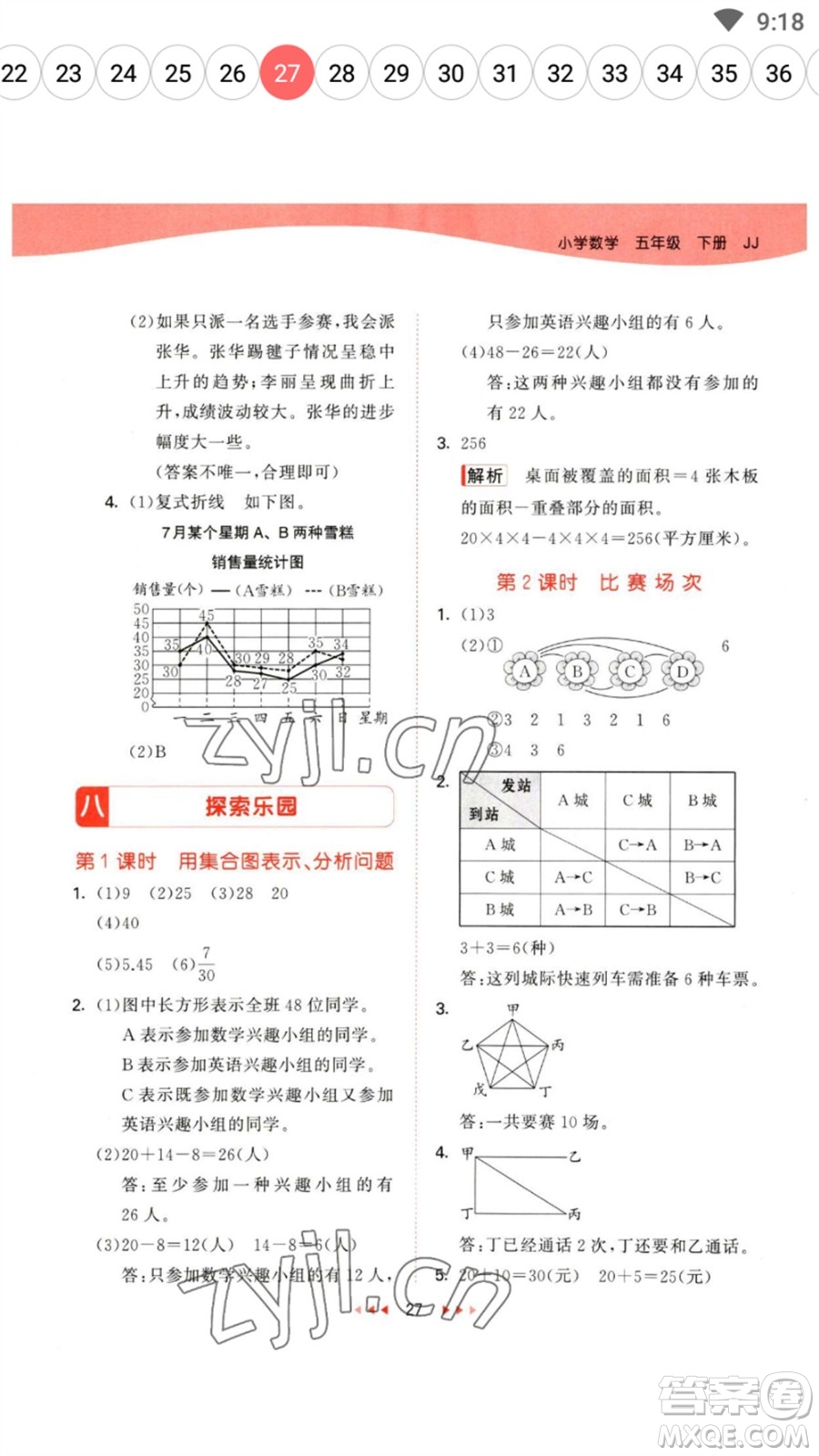 西安出版社2023春季53天天練五年級(jí)數(shù)學(xué)下冊(cè)冀教版參考答案