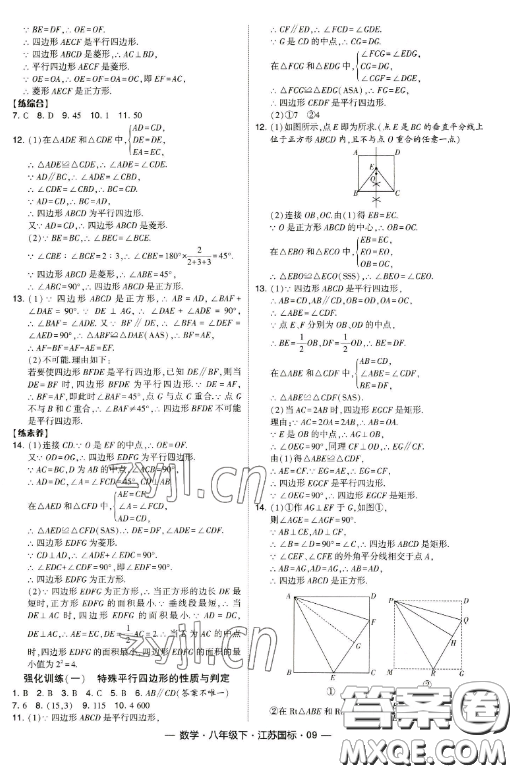 寧夏人民教育出版社2023經(jīng)綸學(xué)典課時(shí)作業(yè)八年級(jí)下冊(cè)數(shù)學(xué)江蘇國(guó)標(biāo)版答案