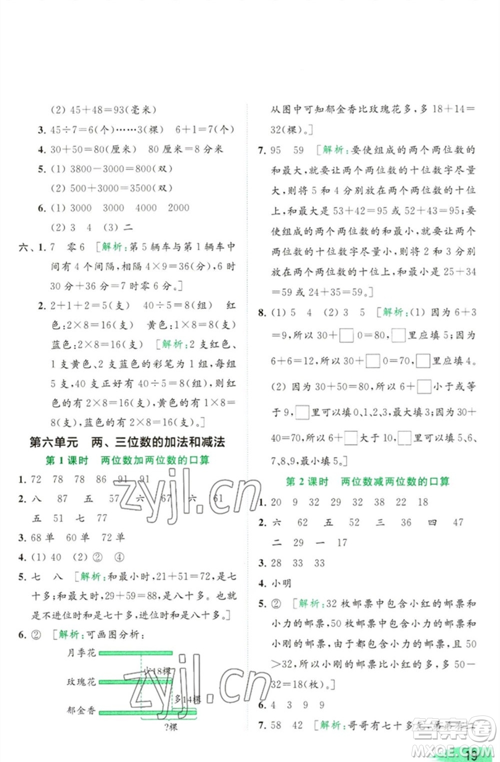 北京教育出版社2023亮點給力提優(yōu)班多維互動空間二年級數(shù)學(xué)下冊蘇教版參考答案