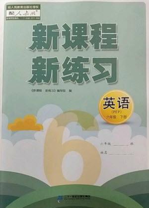 二十一世紀出版社2023新課程新練習六年級英語下冊人教PEP版參考答案