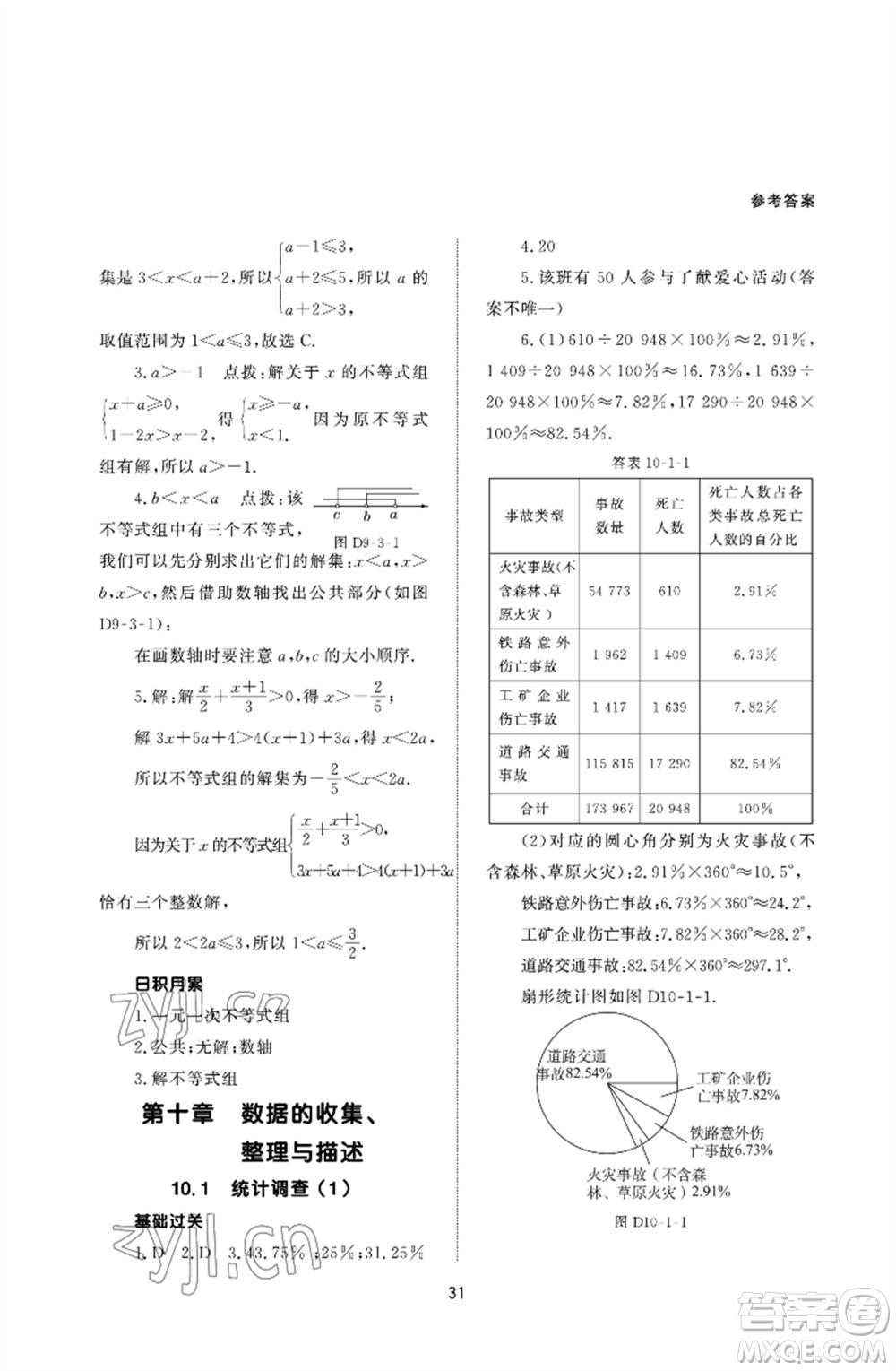 北京師范大學(xué)出版社2023數(shù)學(xué)配套綜合練習(xí)七年級(jí)下冊(cè)人教版參考答案