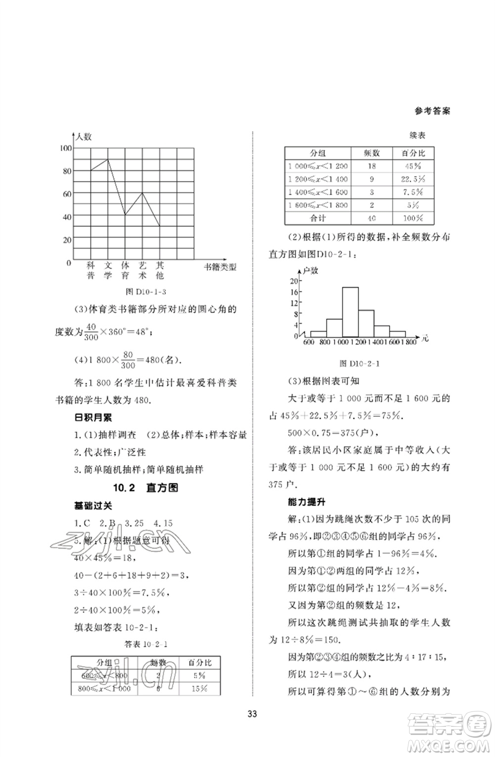 北京師范大學(xué)出版社2023數(shù)學(xué)配套綜合練習(xí)七年級(jí)下冊(cè)人教版參考答案