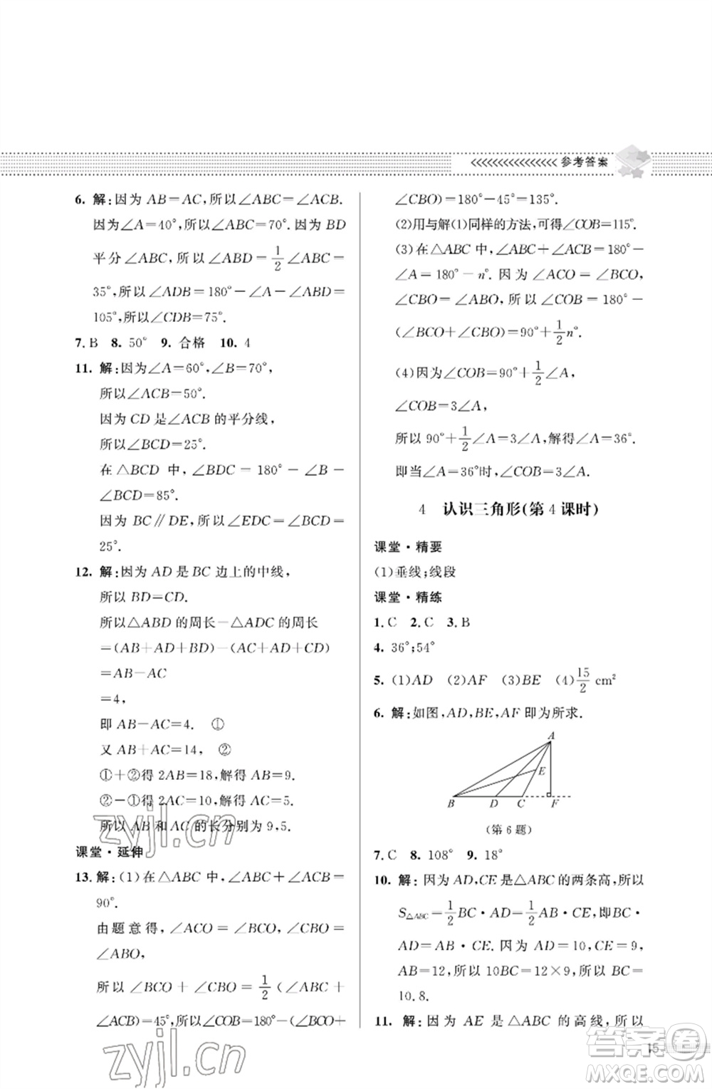 北京師范大學(xué)出版社2023數(shù)學(xué)配套綜合練習(xí)七年級(jí)下冊(cè)北師大版參考答案