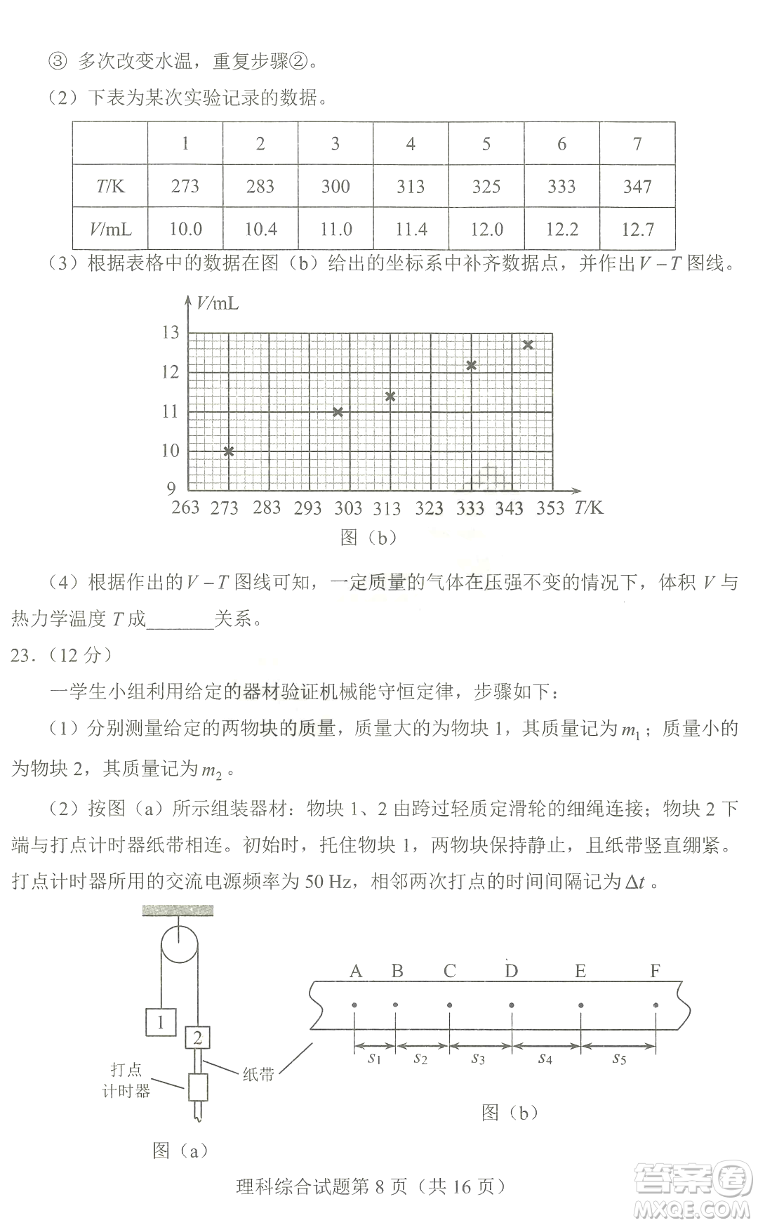 2023四省聯(lián)考高三適應(yīng)性能力測(cè)試卷理科綜合試卷答案