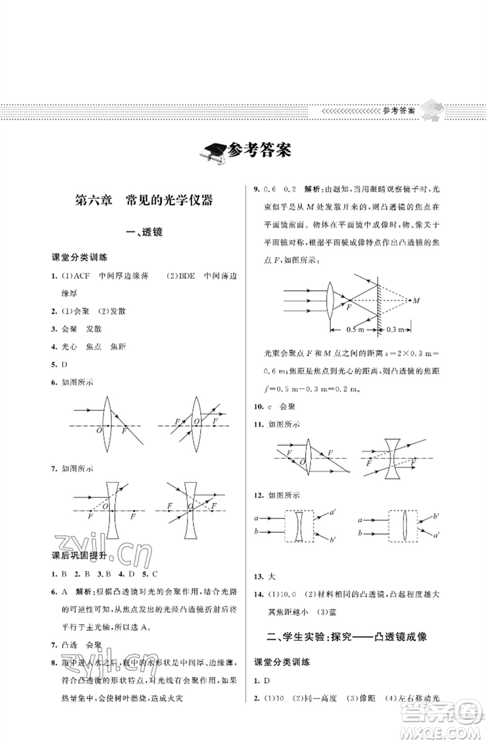 北京師范大學出版社2023物理配套綜合練習八年級下冊北師大版參考答案