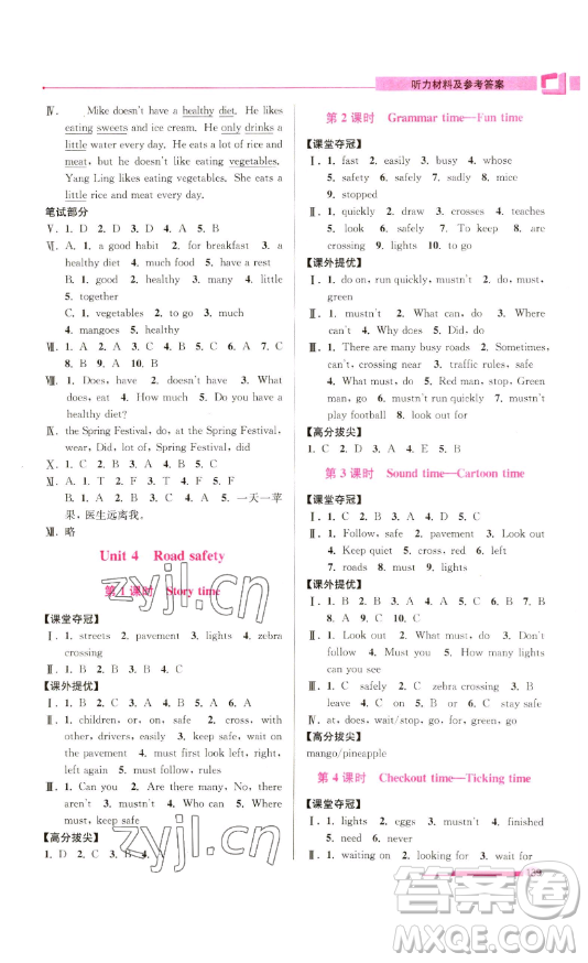 江蘇鳳凰美術(shù)出版社2023高分拔尖提優(yōu)訓(xùn)練六年級(jí)下冊(cè)英語譯林版江蘇專版參考答案