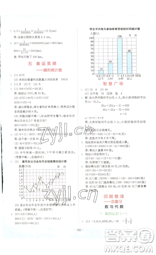 ?四川民族出版社2023全易通小學(xué)數(shù)學(xué)六年級下冊青島版答案