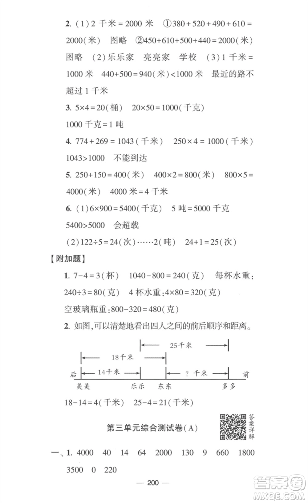 寧夏人民教育出版社2023學(xué)霸提優(yōu)大試卷三年級(jí)數(shù)學(xué)下冊(cè)江蘇版參考答案