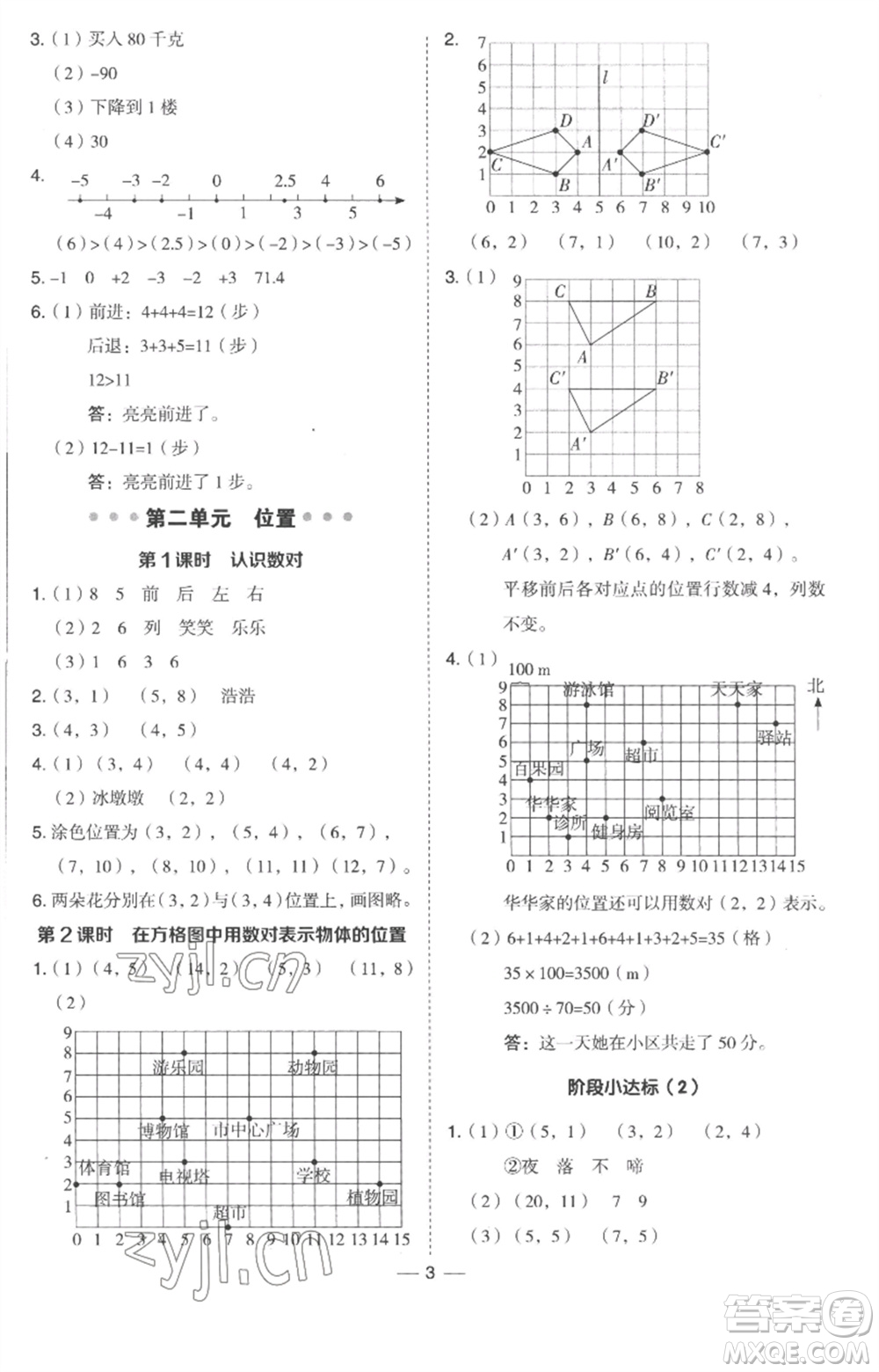 吉林教育出版社2023綜合應(yīng)用創(chuàng)新題典中點(diǎn)六年級(jí)數(shù)學(xué)下冊(cè)冀教版參考答案