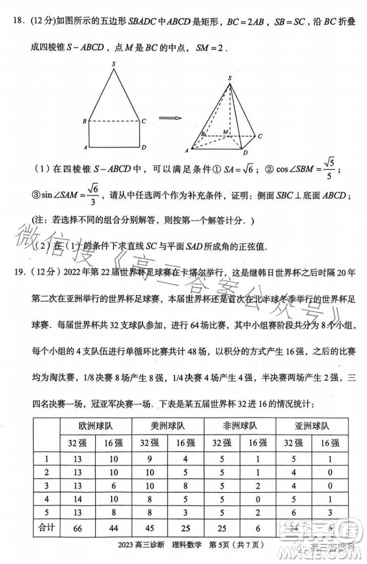 2023年蘭州市高三診斷考試?yán)砜茢?shù)學(xué)試卷答案