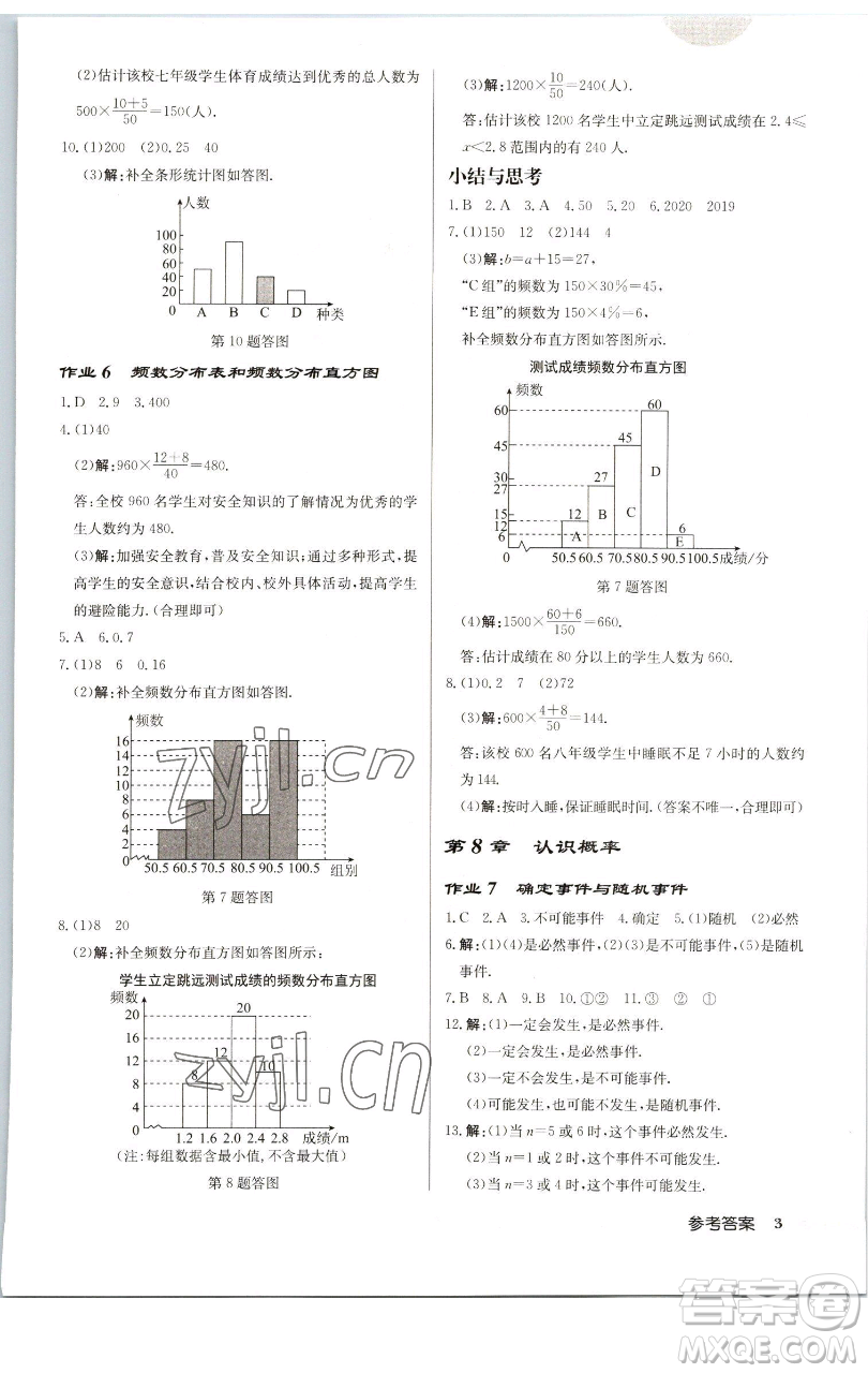 龍門書局2023啟東中學(xué)作業(yè)本八年級(jí)下冊(cè)數(shù)學(xué)蘇科版宿遷專版參考答案