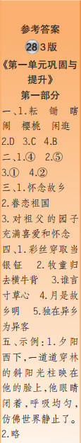 時(shí)代學(xué)習(xí)報(bào)語文周刊五年級(jí)2022-2023學(xué)年第27-30期答案