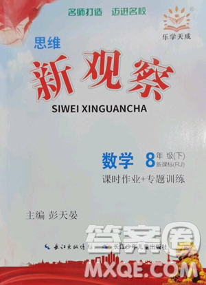 長江少年兒童出版社2023思維新觀察八年級(jí)下冊(cè)數(shù)學(xué)人教版參考答案