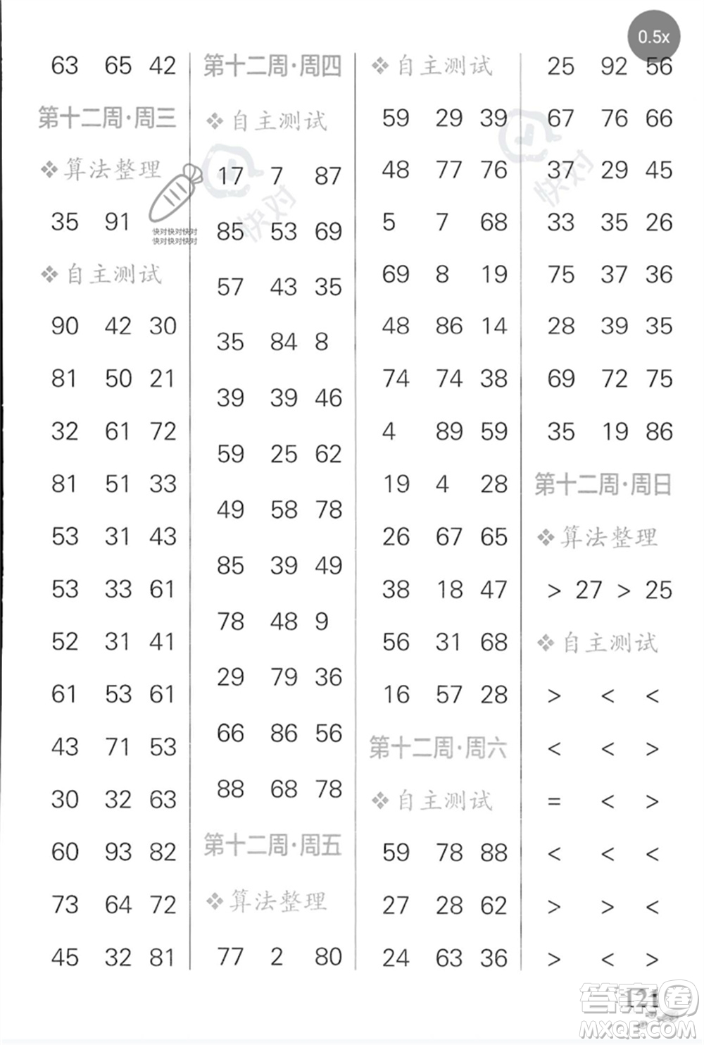 遼寧教育出版社2023小學(xué)學(xué)霸天天計(jì)算一年級(jí)數(shù)學(xué)下冊(cè)蘇教版河南專版參考答案