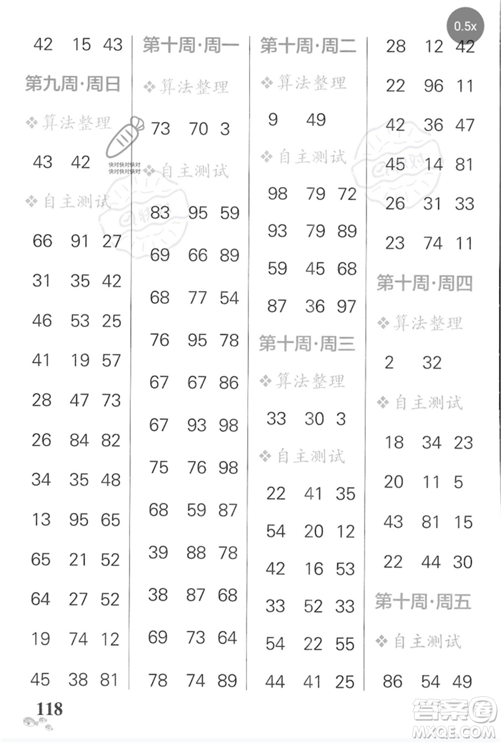 遼寧教育出版社2023小學(xué)學(xué)霸天天計(jì)算一年級(jí)數(shù)學(xué)下冊(cè)蘇教版河南專版參考答案