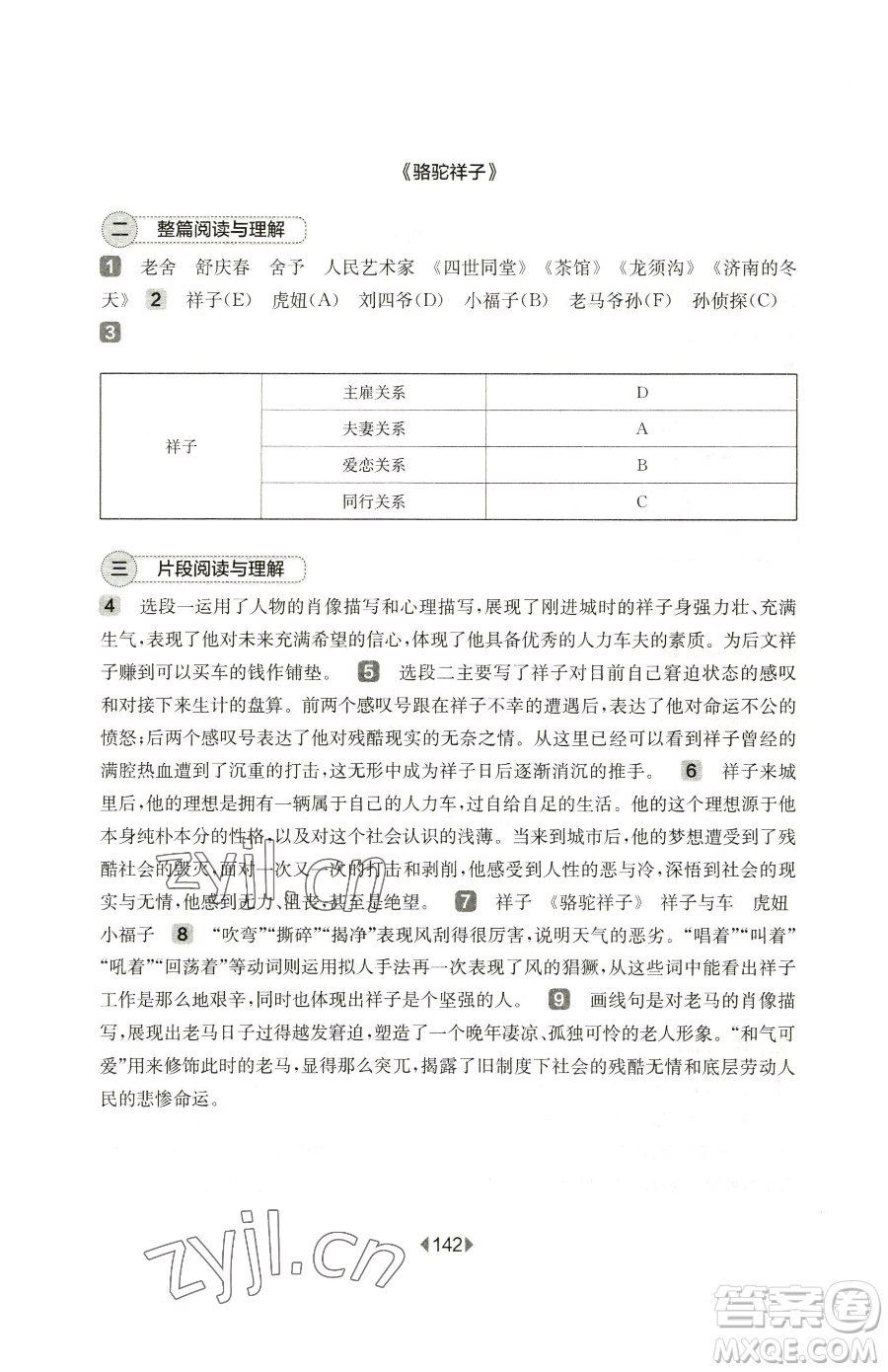 華東師范大學(xué)出版社2023華東師大版一課一練七年級(jí)下冊(cè)語(yǔ)文人教版五四制增強(qiáng)版參考答案