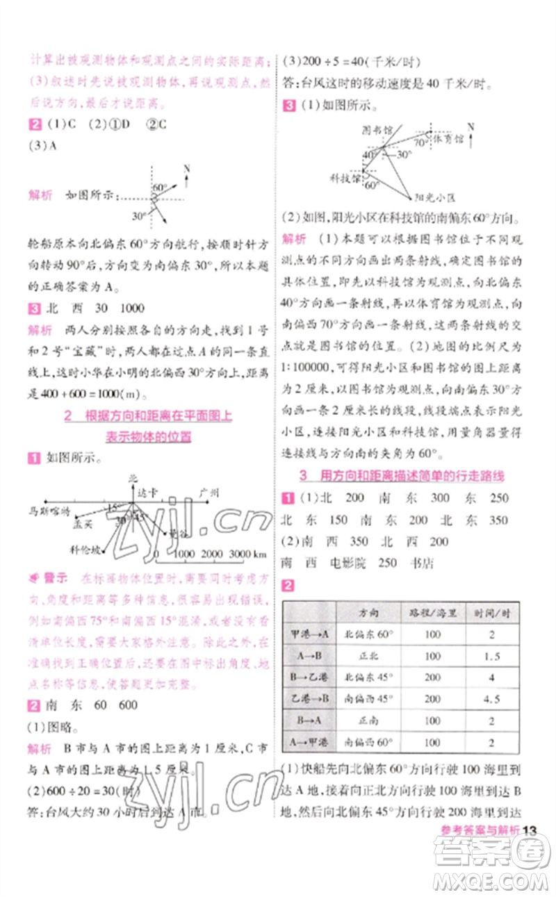 南京師范大學(xué)出版社2023一遍過六年級(jí)數(shù)學(xué)下冊(cè)蘇教版參考答案