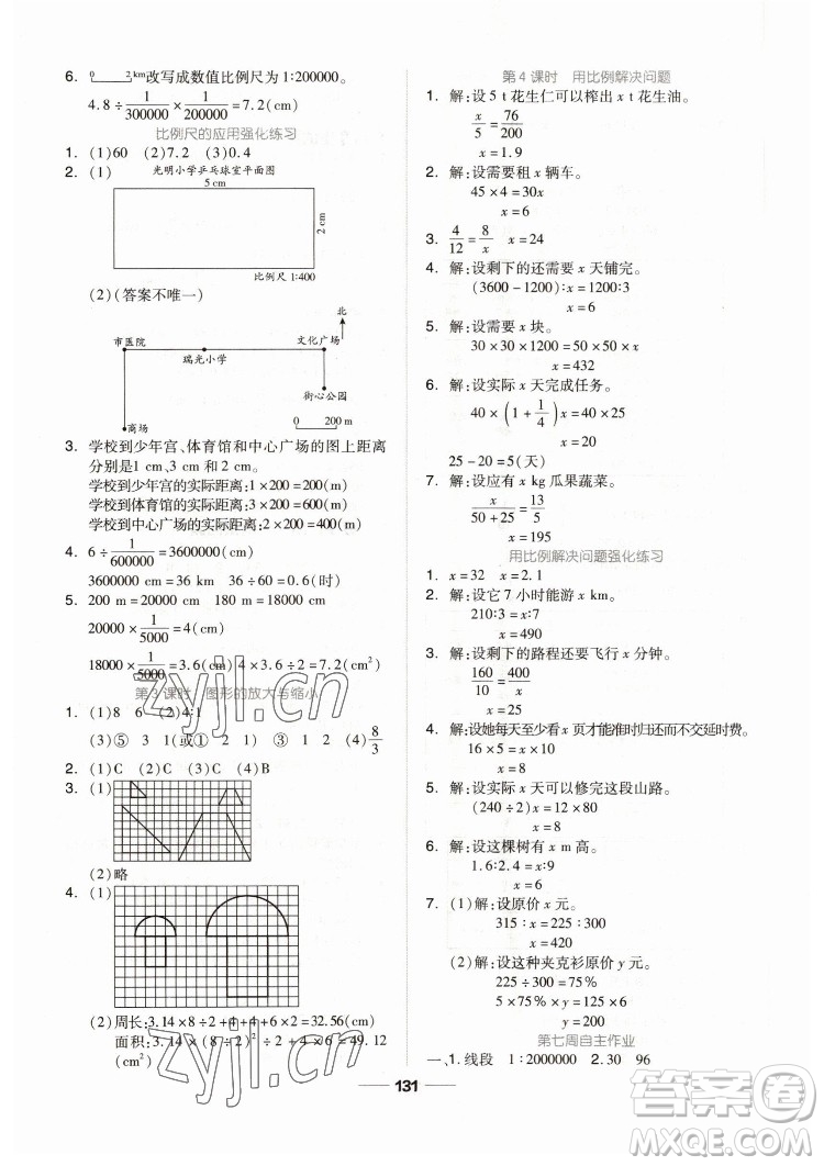 山東科學(xué)技術(shù)出版社2023新思維伴你學(xué)六年級(jí)數(shù)學(xué)下冊(cè)人教版答案