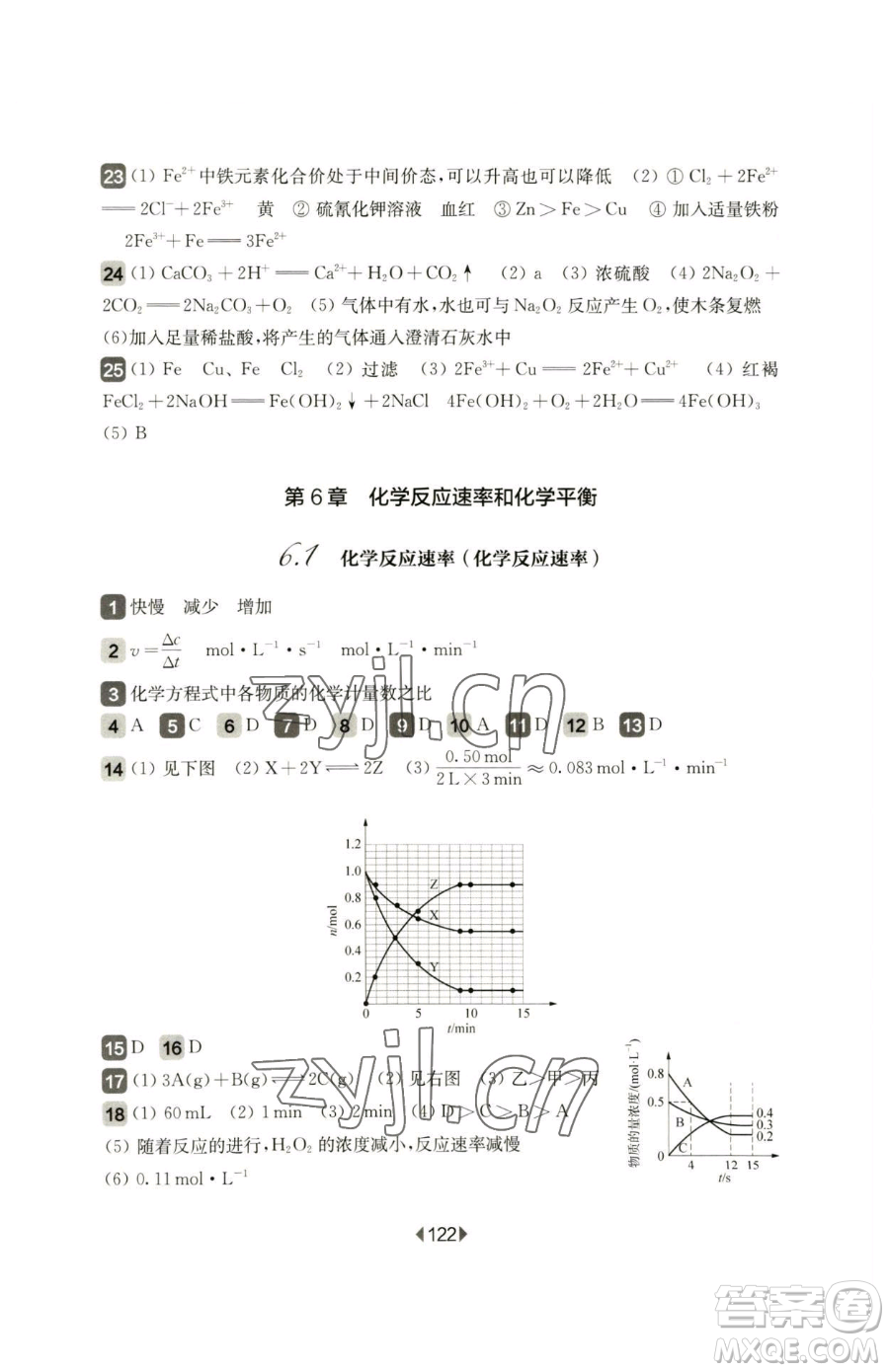 華東師范大學(xué)出版社2023華東師大版一課一練高中一年級(jí)下冊化學(xué)滬教版參考答案