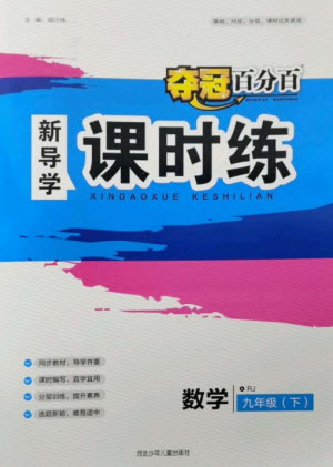 河北少年兒童出版社2023奪冠百分百新導(dǎo)學(xué)課時練九年級數(shù)學(xué)下冊人教版參考答案