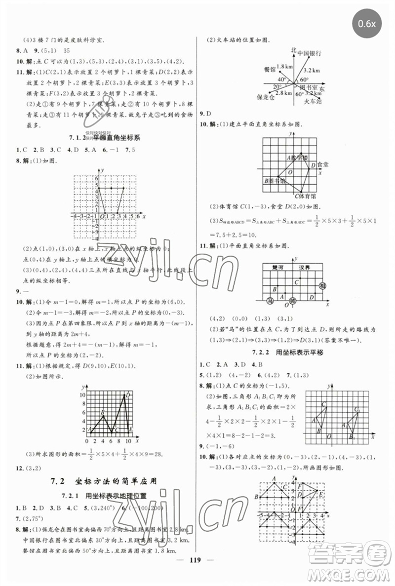 河北少年兒童出版社2023奪冠百分百新導(dǎo)學(xué)課時(shí)練七年級(jí)數(shù)學(xué)下冊(cè)人教版參考答案