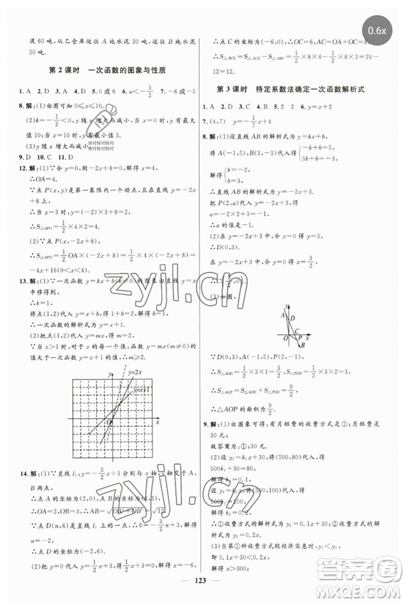 河北少年兒童出版社2023奪冠百分百新導(dǎo)學(xué)課時(shí)練八年級(jí)數(shù)學(xué)下冊(cè)人教版參考答案