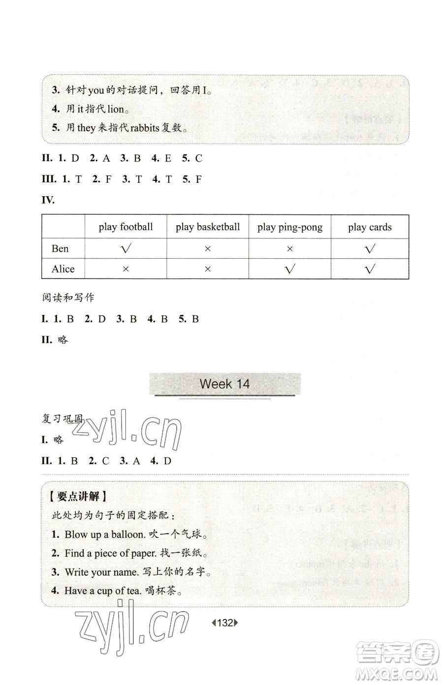 華東師范大學(xué)出版社2023華東師大版一課一練二年級下冊英語滬教版增強(qiáng)版五四制參考答案