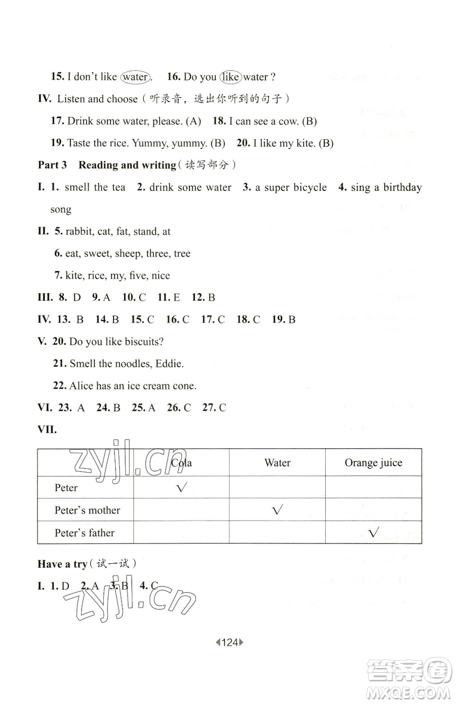 華東師范大學(xué)出版社2023華東師大版一課一練一年級下冊英語滬教版五四制參考答案