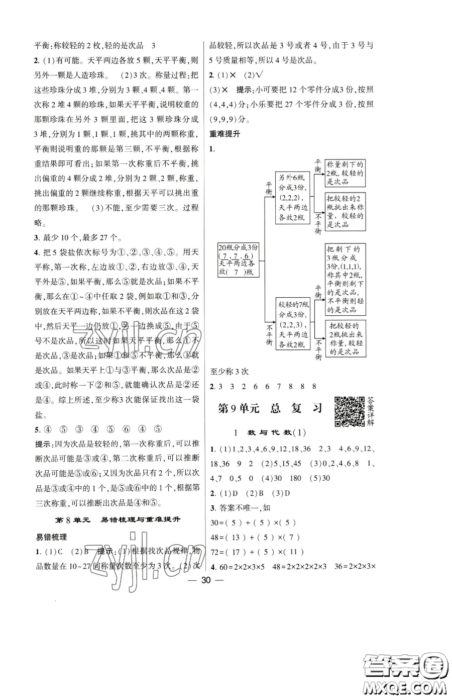 寧夏人民教育出版社2023經(jīng)綸學(xué)典提高班五年級下冊數(shù)學(xué)人教版參考答案