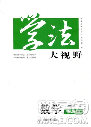 湖南教育出版社2023學(xué)法大視野八年級(jí)下冊(cè)數(shù)學(xué)湘教版參考答案