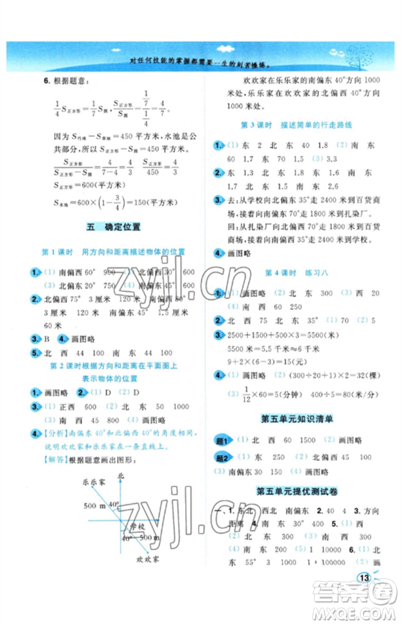 東南大學(xué)出版社2023小題狂做培優(yōu)作業(yè)本六年級數(shù)學(xué)下冊蘇教版參考答案