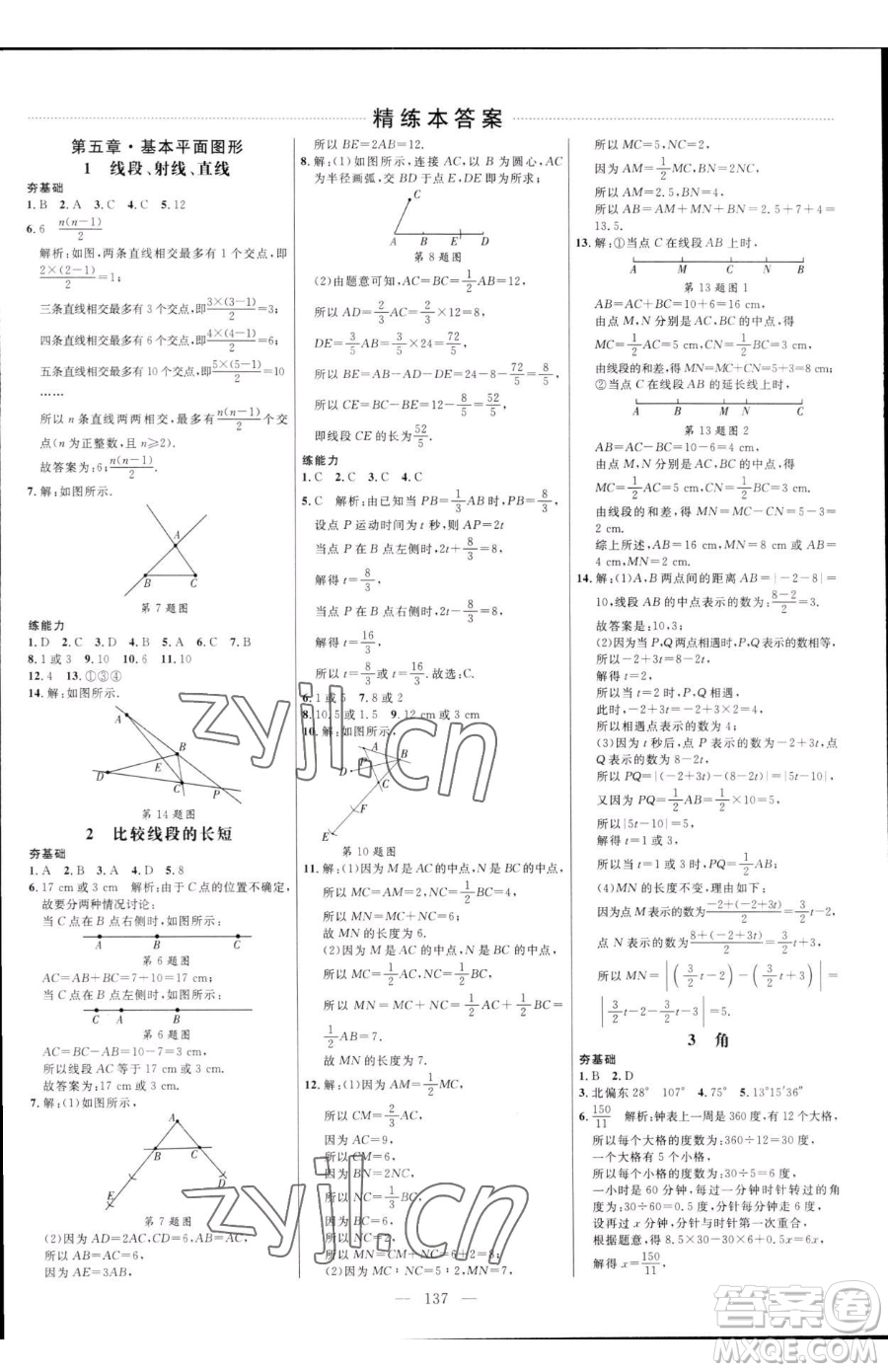 延邊大學(xué)出版社2023細(xì)解巧練六年級下冊數(shù)學(xué)魯教版五四制參考答案